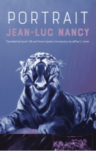 Book cover with a tiger and the title: Portrait, by Jean-Luc Nancy