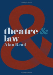 Book cover with the title: Theatre and Law
