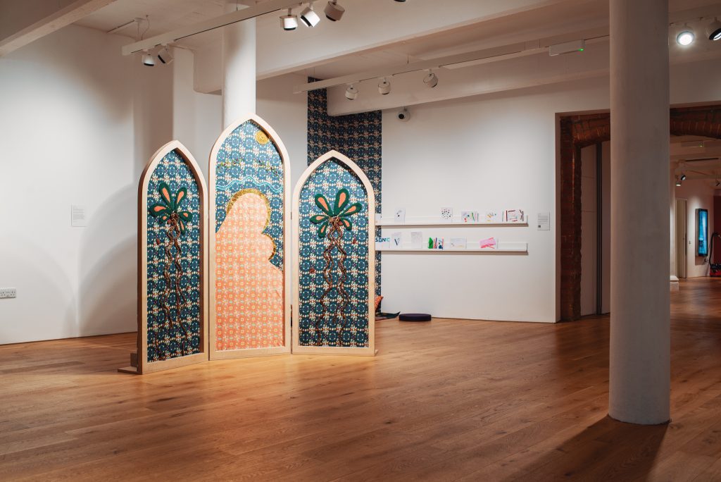 An arched screen designed by Farwa Moledina.