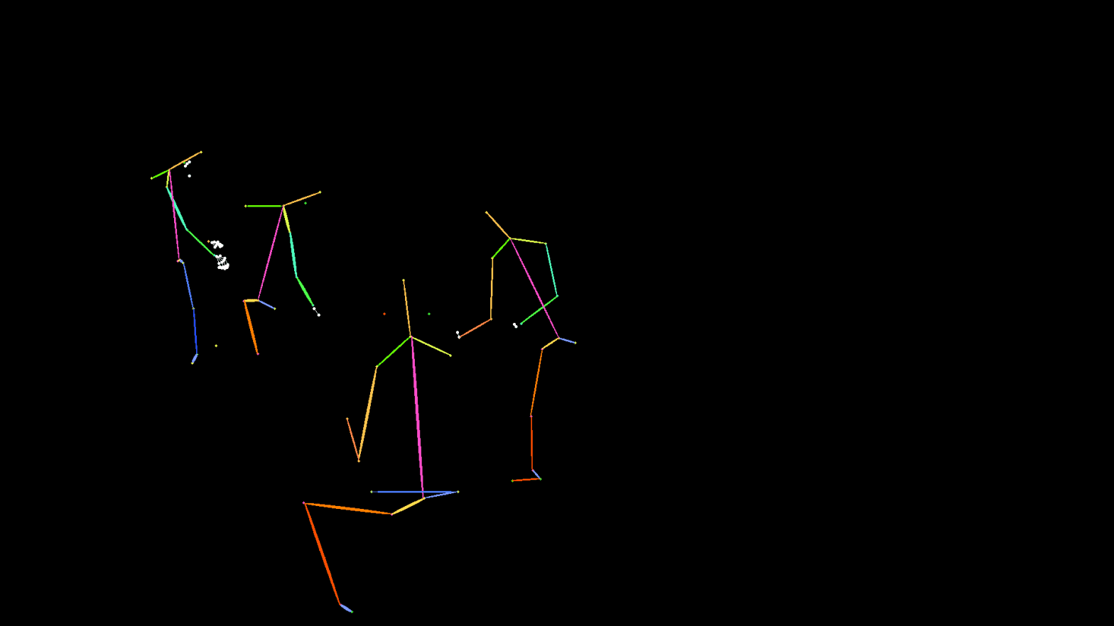 Estampa stick men figures.