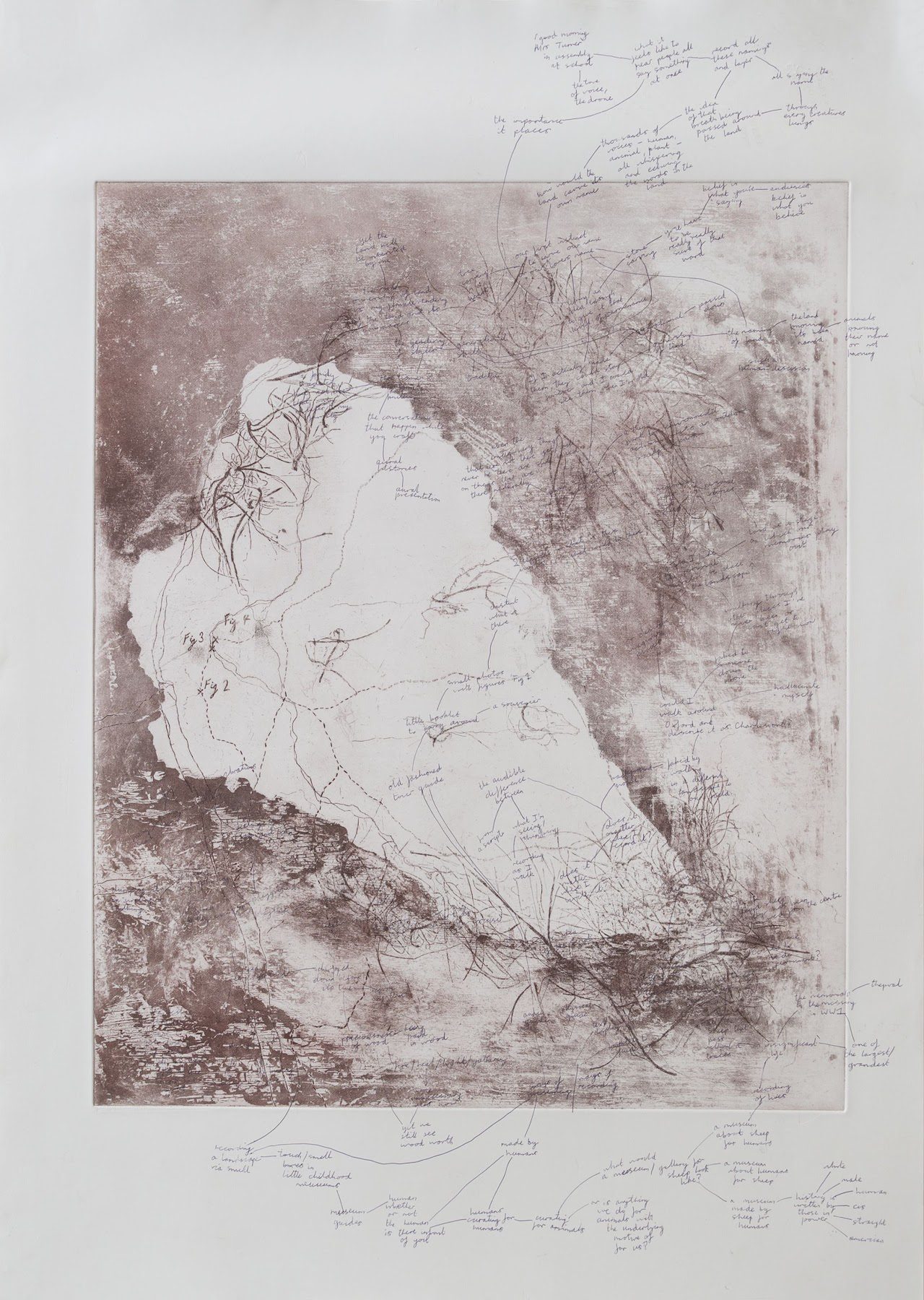 Dry Point etching by Alice Hackney